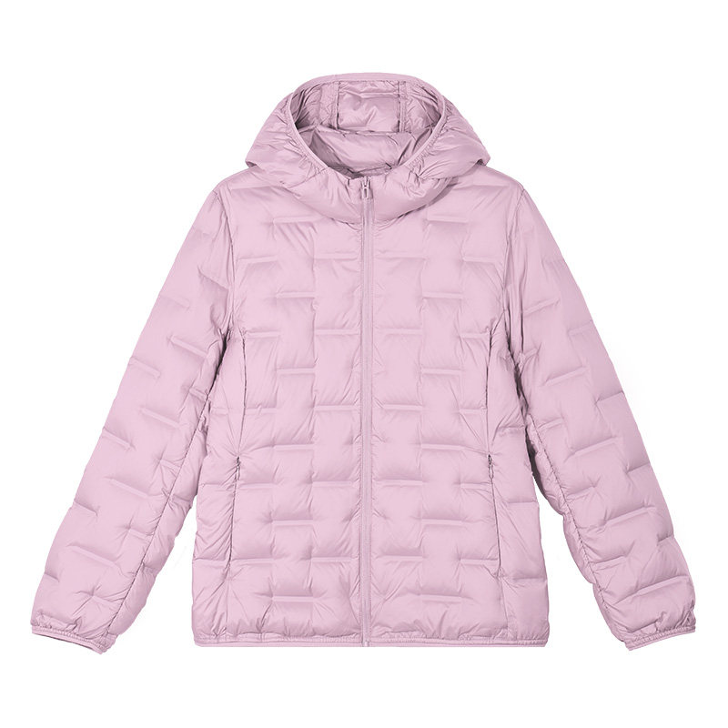 连帽轻薄羽绒服女款冬季保暖外套