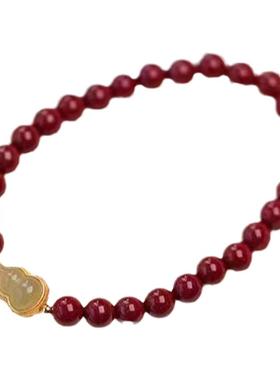 九紫离火葫芦紫金朱砂师傅推荐朱砂手串情侣母亲礼物女款福禄手链