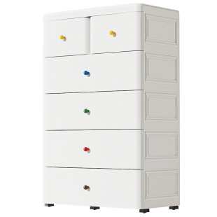 加厚收纳柜抽屉式宝宝床头柜婴儿童衣柜多层家用客厅储物置物斗柜