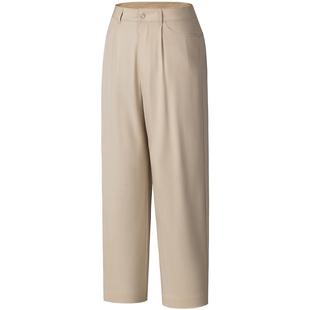 安踏高智感通勤丨茧型裤运动长裤女裤冬季新款商务梭织休闲直筒裤