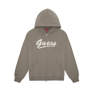 GUESS 男士简约logo设计连帽开衫卫衣-X4PP40K2Q40