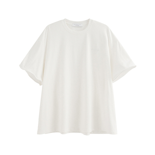 MOERSHOP 拜拜肉告别器小刺绣软铁随意折宽松基础款休闲宽松短袖