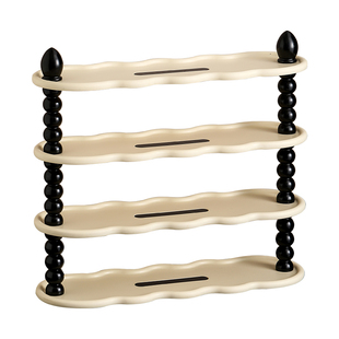 桌面多层置物收纳架卧室家用零食架厅展示储物复古简约靠墙边茶柜