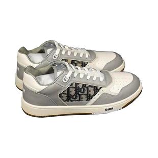 自营1h可退 欧洲直邮预售两到三周DIOR迪奥B27系列灰白拼色提花低