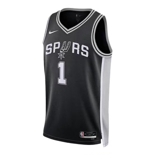 NBA官方正品Nike马刺队文班亚马男子SW版球衣运动速干透气篮球服