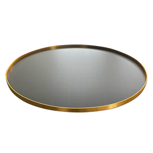 造景圆盘底盘沙盘景观托盘圆桌转盘中间摆件圆形餐桌盆景金属底托