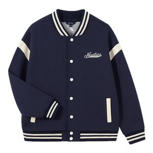 NAUTICA/诺帝卡童装 男童女童棒球服春秋款运动外套学院风空气层