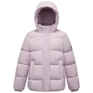 FILA KIDS斐乐童装女大童羽绒服2025冬新款儿童保暖运动连帽外套