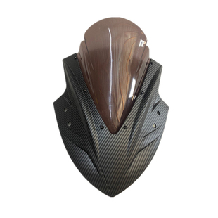 适用川崎忍者NINJA400改装加高风挡碳纤维分离挡风板后视镜定风翼