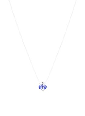 摩邦珠宝一滴海坦桑石悬浮项链女款时尚