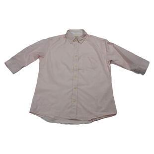 夏季男士休闲浅粉色三分袖衬衫户外个性外套透气防晒开衫短袖衬衣