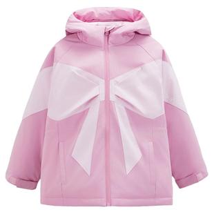 【御寒系列】太平鸟童装女童羽绒服冬装蝴蝶结三防滑雪服外套