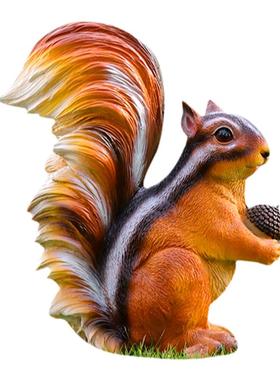 艺家乡玻璃钢雕塑仿真庭院松鼠