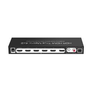 皮乐仕 8K高清HDMI2.1版四进二出切换器4进2出矩阵分配器4K120HZ独立音频分离带光纤莲花口支持HDR杜比全景声