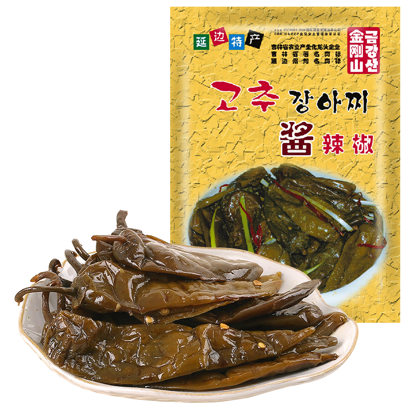 金刚山酱辣椒延边辣椒咸菜朝鲜族下饭菜东北特产延吉风味酱菜泡菜