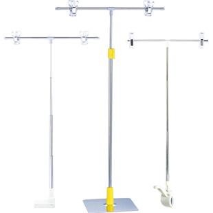 POP海报架kt板支架海报夹广告夹架子可伸缩台式不锈钢促销展示架