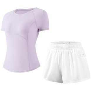361羽毛球服女套装夏季瑜伽短袖马拉松短裤运动服健身衣服网球服