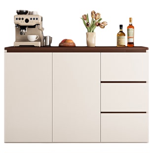 实木餐边柜靠墙一体储物柜家用多层收纳柜新款橱柜客厅定制置物柜