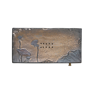 复古茶盘鎏金陶瓷家用小茶台干泡盘简约创意荷韵排水茶托带水管