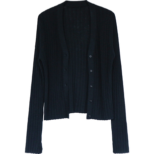 古石后原创布衣美丽诺羊毛针织小外搭罩衫开衫女2025新款早秋上衣