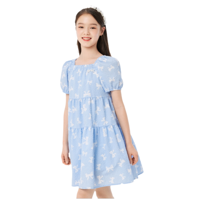 巴拉巴拉女童连衣裙大童纯棉公主裙儿童碎花裙子夏装夏季新款童装