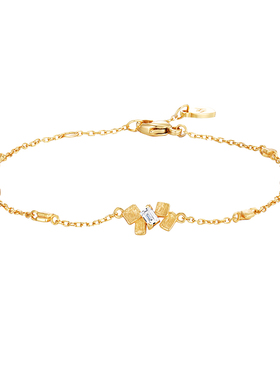 森吾纯银细闪莫桑钻通勤手链女