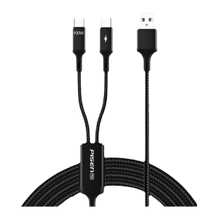 品胜一拖二数据线适用苹果15手机iphone17/16/12/11充电线车载多功能typec两个tpc三合一充电宝USB通用二合一