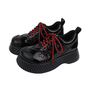 purple tiger【原创】新款2025日系暗黑朋克小皮鞋小众设计感单鞋