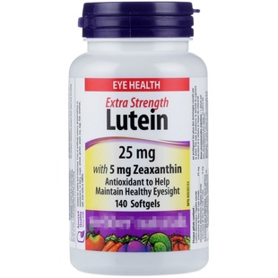 2瓶减10 加拿大直邮WEBBER Naturals伟博成人叶黄素胶囊175粒25mg