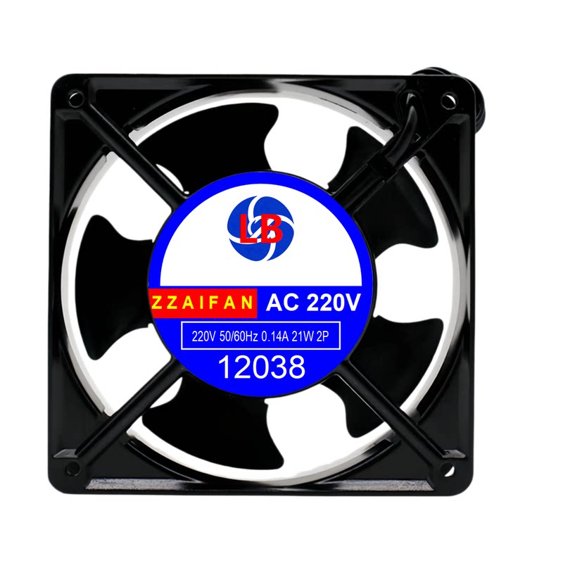LB12038全铜线交流风机 220V 12038 21W 0.14A机柜j机箱散热风扇