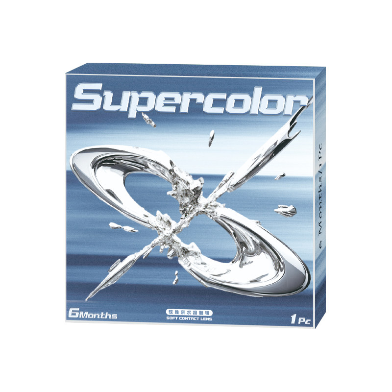 Supercolor美瞳半年抛超大满着色亚裔混血款2片装