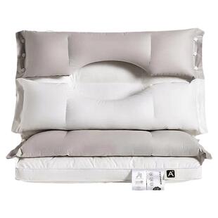 枕头全棉颈椎专用睡眠牵侧睡引不压脸单人枕芯家用成人护颈羽丝绒