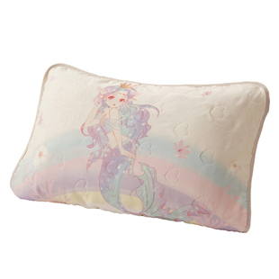 美人鱼儿童枕巾可固定带绑带纯棉40x60CM女童女孩小孩专用幼儿园