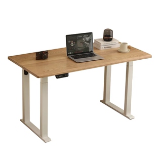 实木电动升降桌新款四立柱双电机办公桌学生家用书桌可升降电脑桌