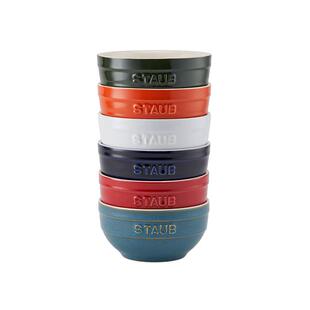 staub珐宝缤纷陶瓷米饭碗6件套小碗套装组合饭碗汤碗家用个人专用