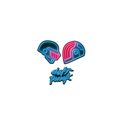 TLP反光车贴 蠢朋克乐队Daft Punk电子音乐头像标志霓虹效果贴纸