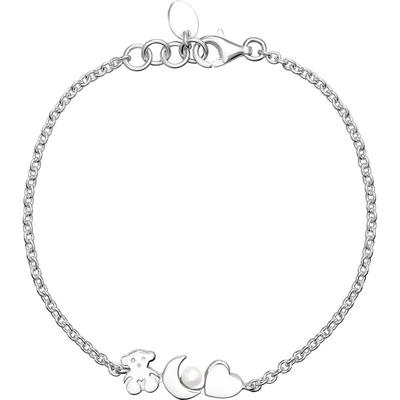 925银多图案小熊珍珠手链情侣潮