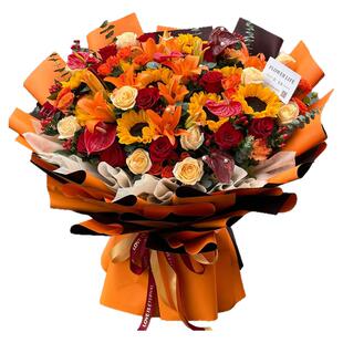 全国向日葵玫瑰鲜花速递同城配送高考毕业生日花束上海北京深圳店