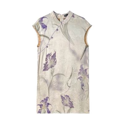 JKJS人丝连衣裙女夏2025旗袍