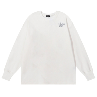 2025新款bshy welldone长袖t恤小众美式纯棉百搭印花宽松打底薄款