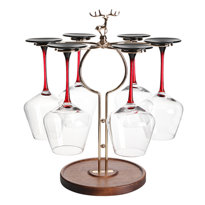 qpw创意实木红酒杯架子