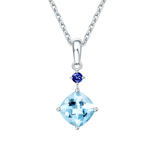 ENZO 商场同款 18K金海蓝宝石蓝宝石吊坠女EZV3353送银链新春礼物