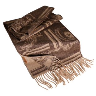 纯山羊绒小围巾冬季 100大牌轻奢高级感羊毛高端送妈妈短女士咖色