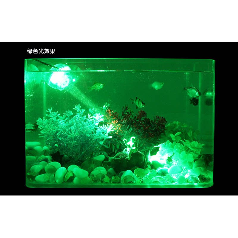 USB七彩变色LED灯防水族小夜灯南美灯养鱼缸射灯宠物单色遥控氛围