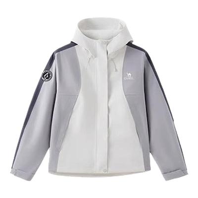 骆驼短款冲锋衣女新款春秋防风