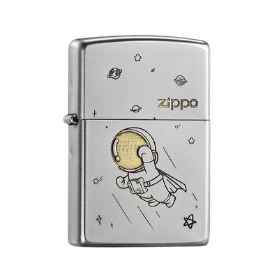 zippo打火机单面深雕宇航员系列