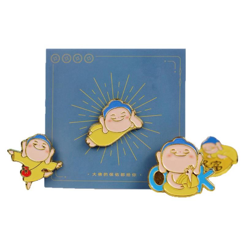 密密主文创徽章正版小佛友烤漆纪念品背包创意金属胸针别针吧唧