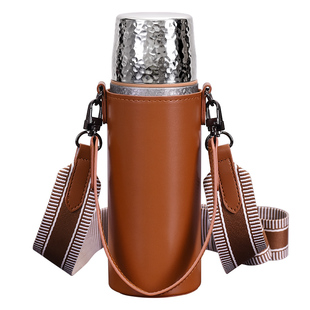 VERSE钛杯纯钛保温杯女便携水杯可斜挎背带盖子喝水泡茶杯子刻字