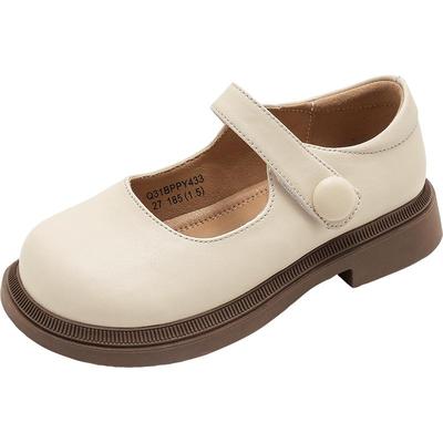 红蜻蜓女童真皮公主小皮鞋