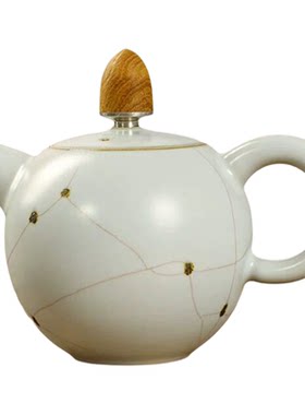 中国台湾省陶艺家章格铭迷工造物汝窑茶壶纯手工铁斑款泡茶壶茶具